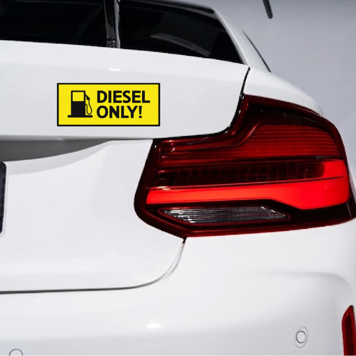 2x Diesel Only Fuel Pump Stickers Decals - DecalsHouse
