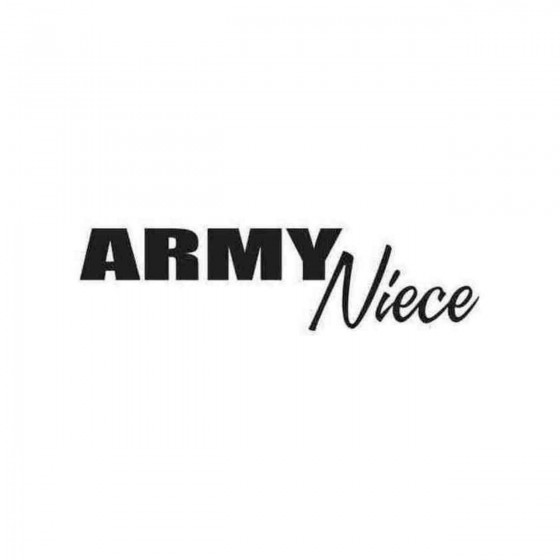 Army Niece Decal Sticker