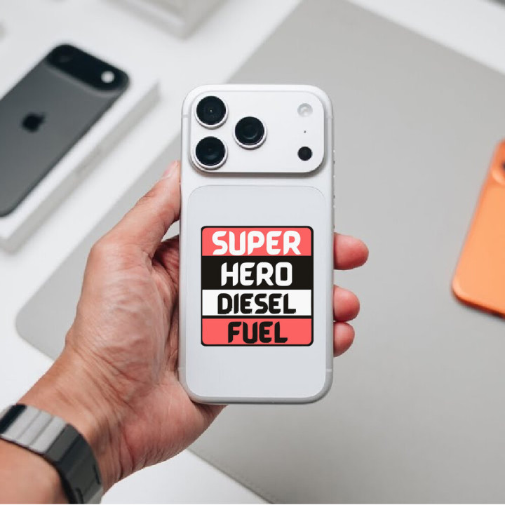 2x Diesel Super Hero Fuel Stickers Decals - DecalsHouse