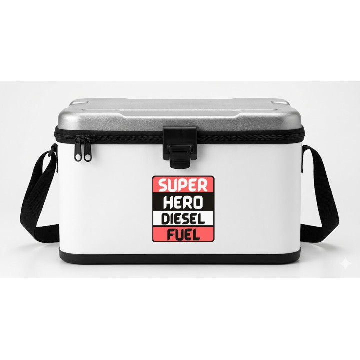 2x Diesel Super Hero Fuel Stickers Decals - DecalsHouse