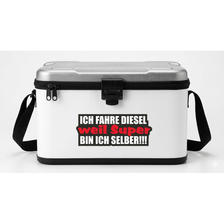 Ich Fahre Diesel Weil Super Stickers – German Car (2-Pack)