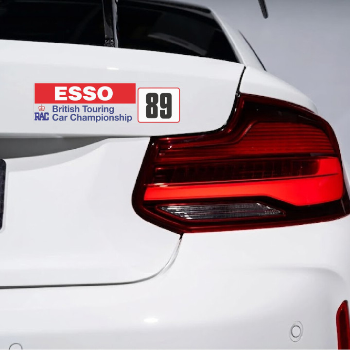 1989 Esso RAC BTCC Decal – Race Number 89 Sticker Set