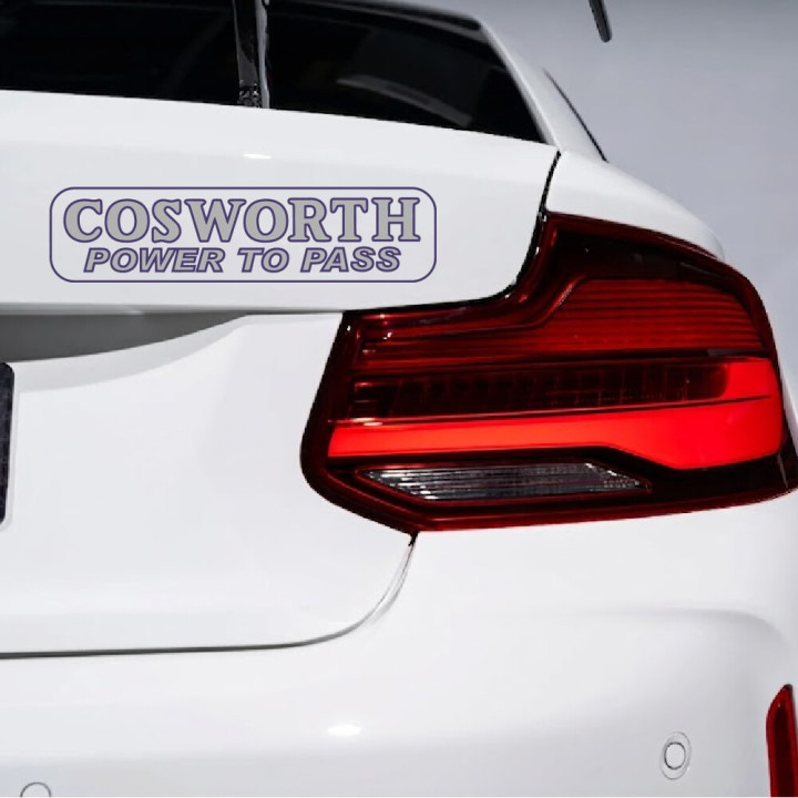 2x Cosworth Power To Pass Stickers Decals - DecalsHouse