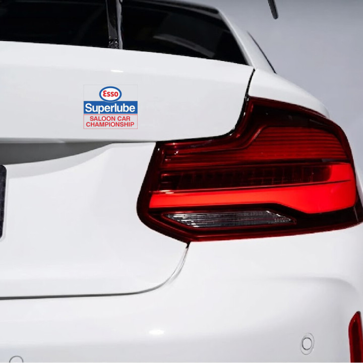 2x Esso Superlube Saloon Car Championship Stickers Decals - DecalsHouse