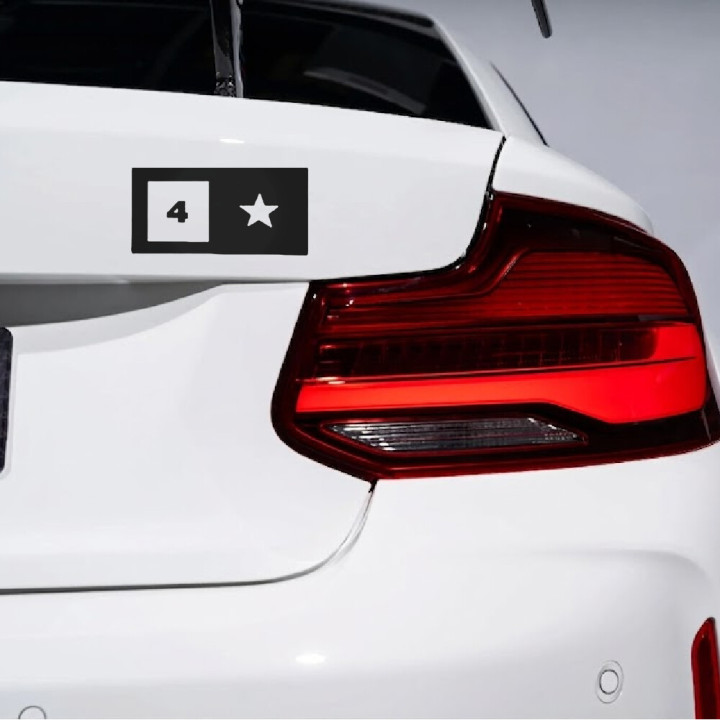 Four Star Stickers – Skate Apparel Decals (2-Pack)