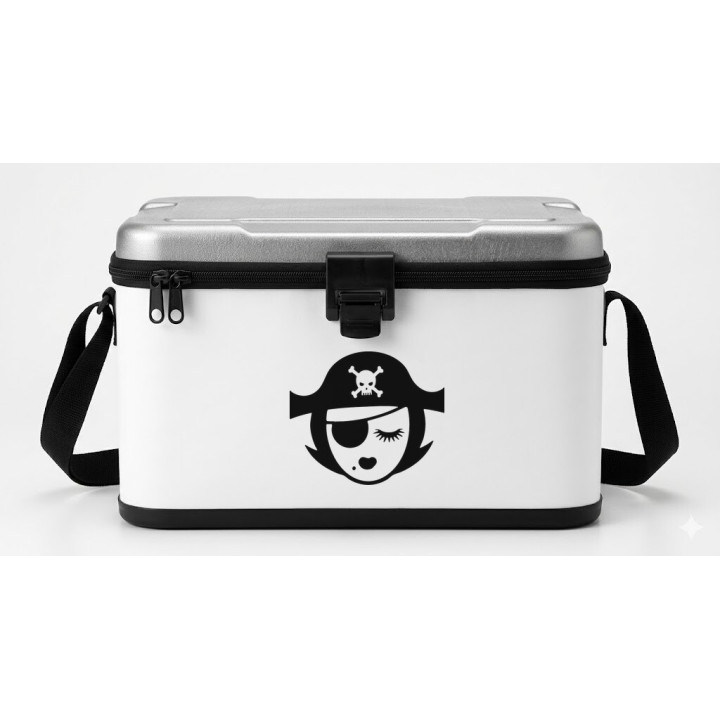 Pirate Girl Stickers – Skull Eye Patch Nautical Decals (2-Pack)