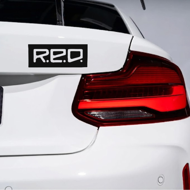 R.E.D. Logo Stickers – Bold Block Lettering Decals (2-Pack)