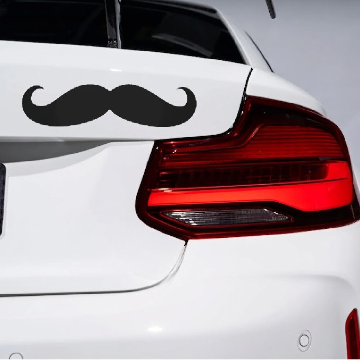 Moustache Stickers – Handlebar Silhouette Decals (2-Pack)
