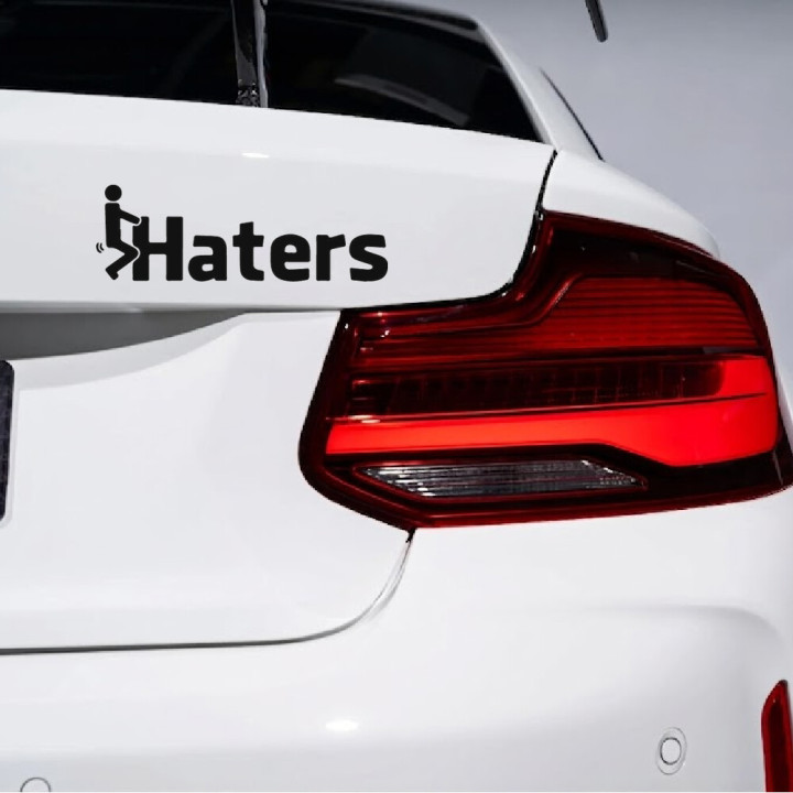Kick Haters Funny Stickers – Attitude Decals (2-Pack)