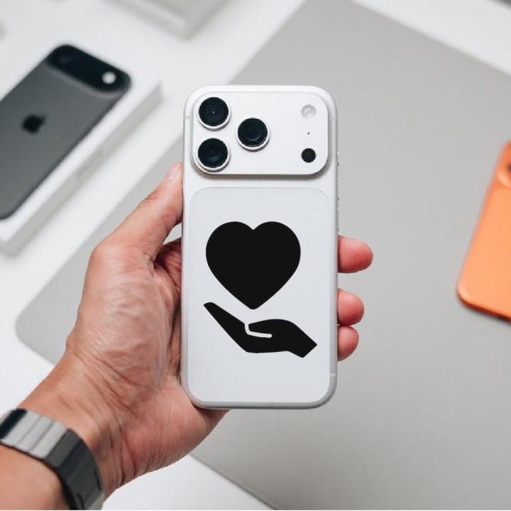 Hands Holding Heart Stickers – Love Decals (2-Pack)
