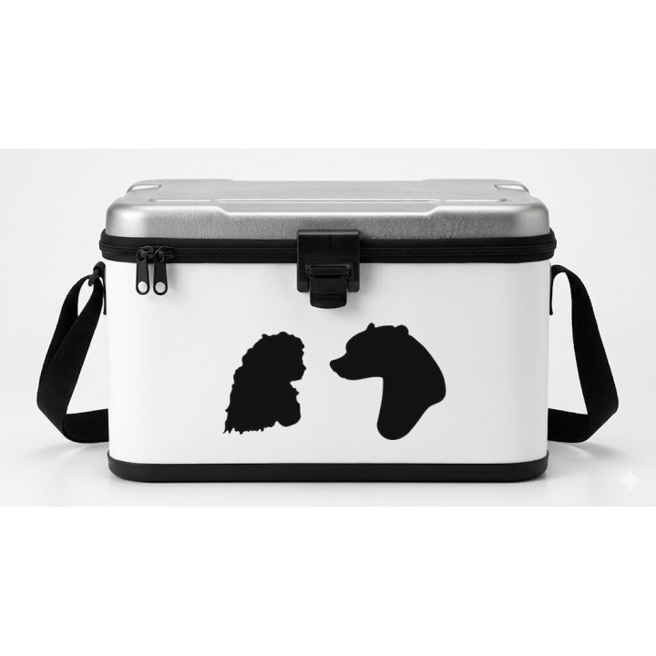 Bear & Poodle Silhouette Stickers – Animal Decals (2-Pack)