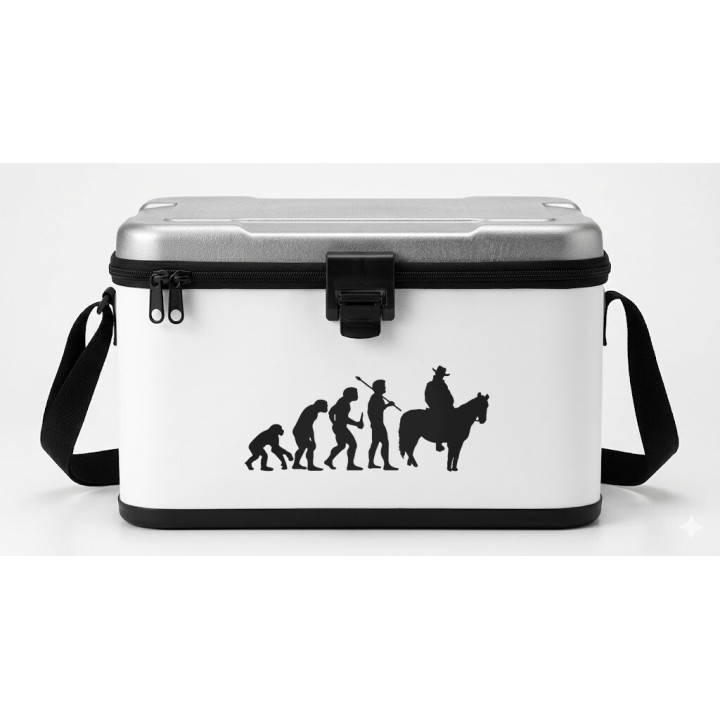 Evolution of Cowboy Stickers – Western Decals (2-Pack)
