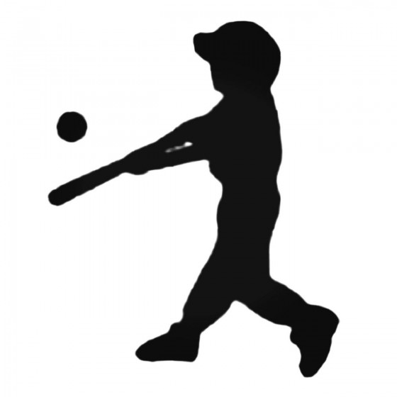 Baseball Kid Batter Decal...