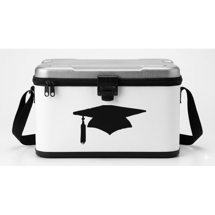 Graduation Cap Stickers – Mortarboard Decals (2-Pack)