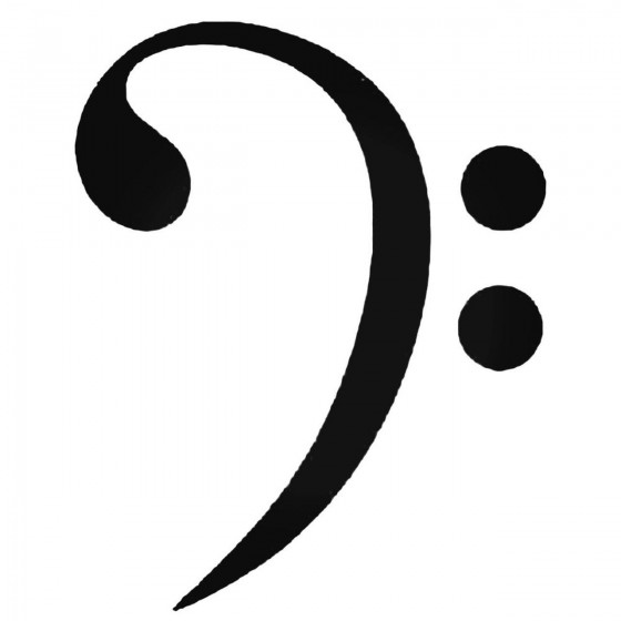 Bass Clef Note Decal Sticker