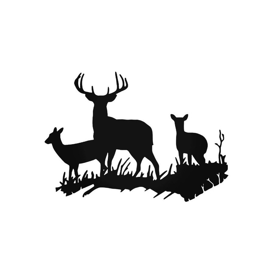 Buy Deer Family Wildlfie Decal Sticker Style 2 Online