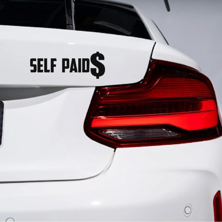 Self Paid$ Stickers – Hustle Entrepreneur Decals (2-Pack)