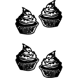 Cupcake Stickers – Bakery Baking Decals (2-Pack)
