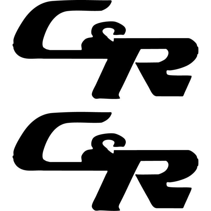 C&R Monogram Stickers – Initial Letter Decals (2-Pack)
