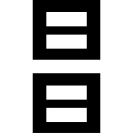 Equality Symbol LGBT Pride Stickers – Equal Sign (2-Pack)