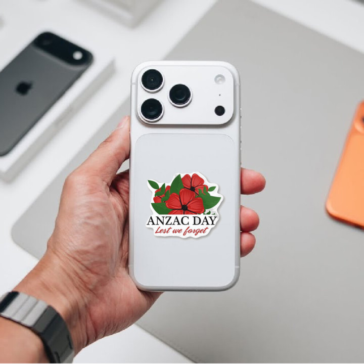 Anzac Day Lest We Forget Stickers – Poppy Decals (2-Pack)