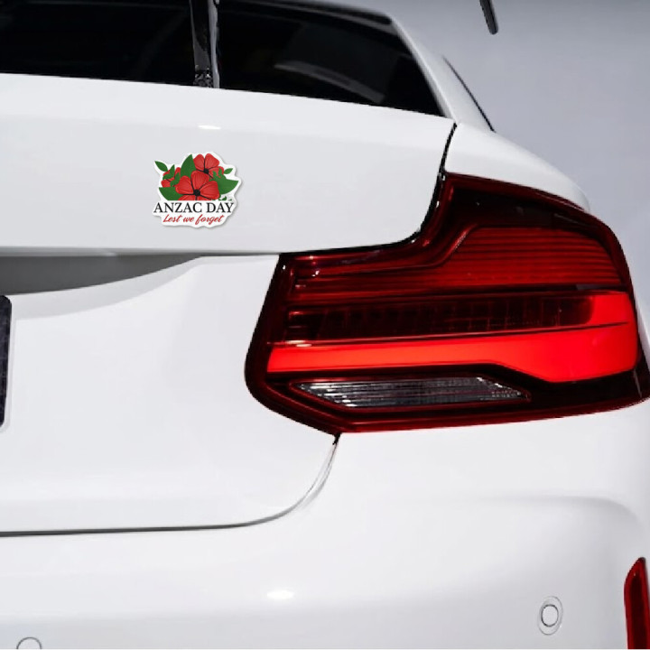 Anzac Day Lest We Forget Stickers – Poppy Decals (2-Pack)