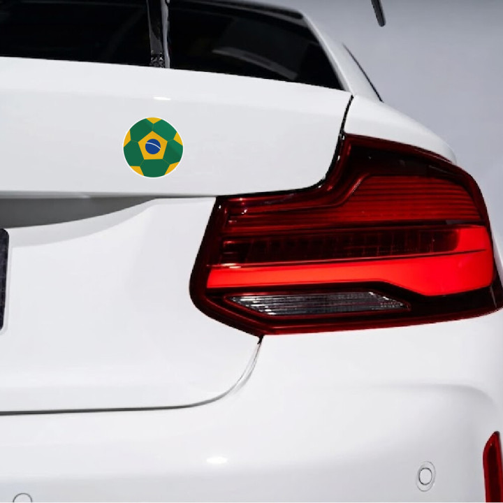 Brazil Football Stickers – Seleção Soccer Ball Decals (2-Pack)