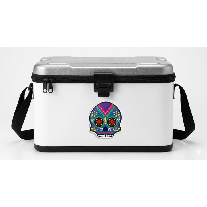 Sugar Skull Stickers – Día de los Muertos Decals (2-Pack)