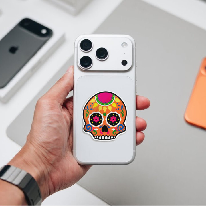 Sugar Skull Stickers – Dia De Los Muertos Decals (2-Pack)