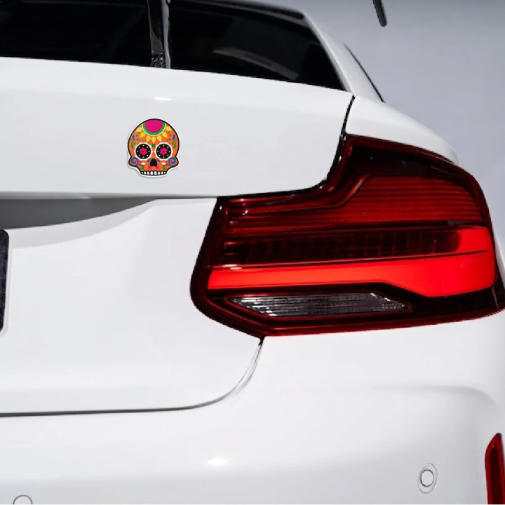 Sugar Skull Stickers – Dia De Los Muertos Decals (2-Pack)
