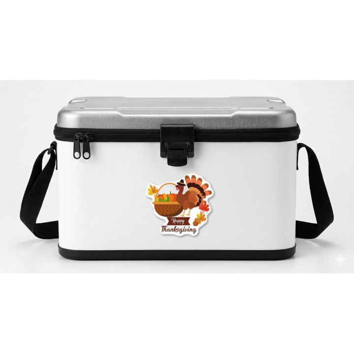 Happy Thanksgiving Stickers – Turkey Harvest Decals (2-Pack)