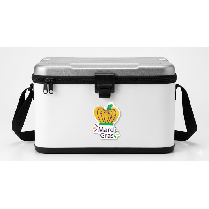 Mardi Gras Crown Stickers – Carnival Festival Decals (2-Pack)