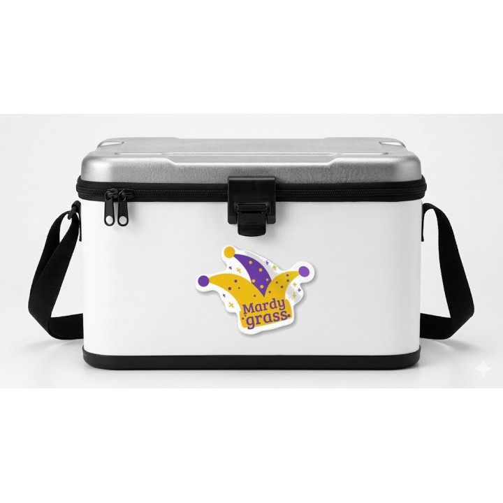Mardi Gras Jester Hat Stickers – Carnival Decals (2-Pack)