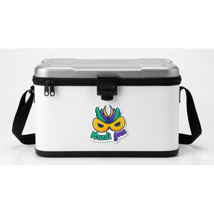 Mardi Gras Mask Stickers – Carnival Festival Decals (2-Pack)