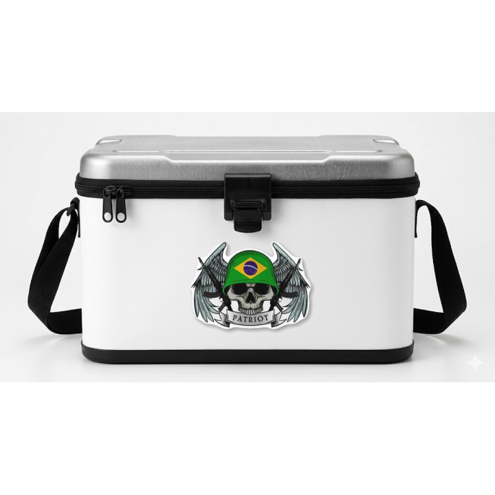 Brazil Patriot Skull Stickers – Flag Helmet Decals (2-Pack)