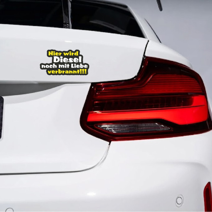 Hier Wird Diesel Noch Mit Liebe Verbrannt Stickers (2-Pack)