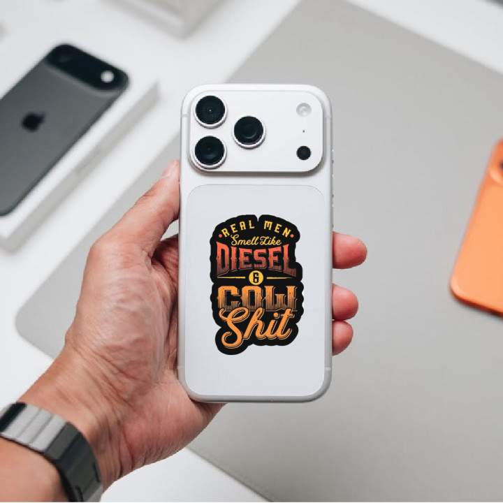 Real Men Smell Like Diesel Stickers – Trucker Decals (2-Pack)