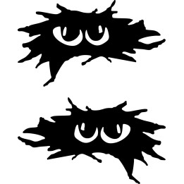No Fear Eye Logo Stickers – MX MTB Skate Decals (2-Pack)