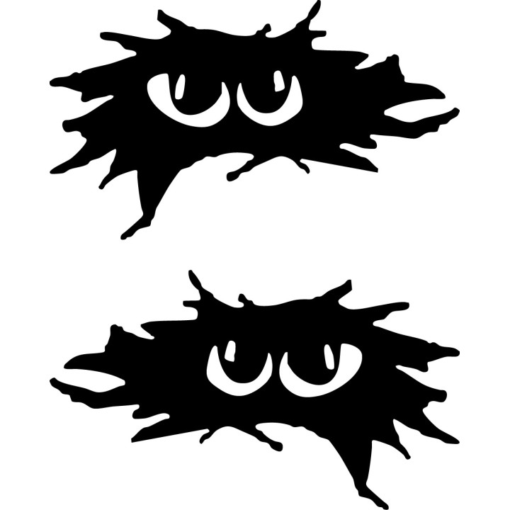No Fear Eye Logo Stickers – MX MTB Skate Decals (2-Pack)