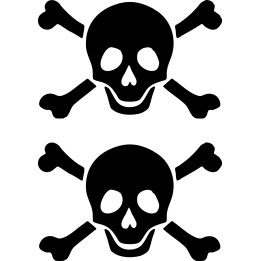 Skull and Crossbones Stickers – Jolly Roger Decals (2-Pack)