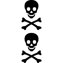 Skull and Crossbones Stickers – Jolly Roger Decals (2-Pack)