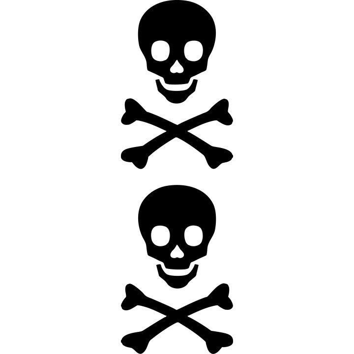 Skull and Crossbones Stickers – Jolly Roger Decals (2-Pack)