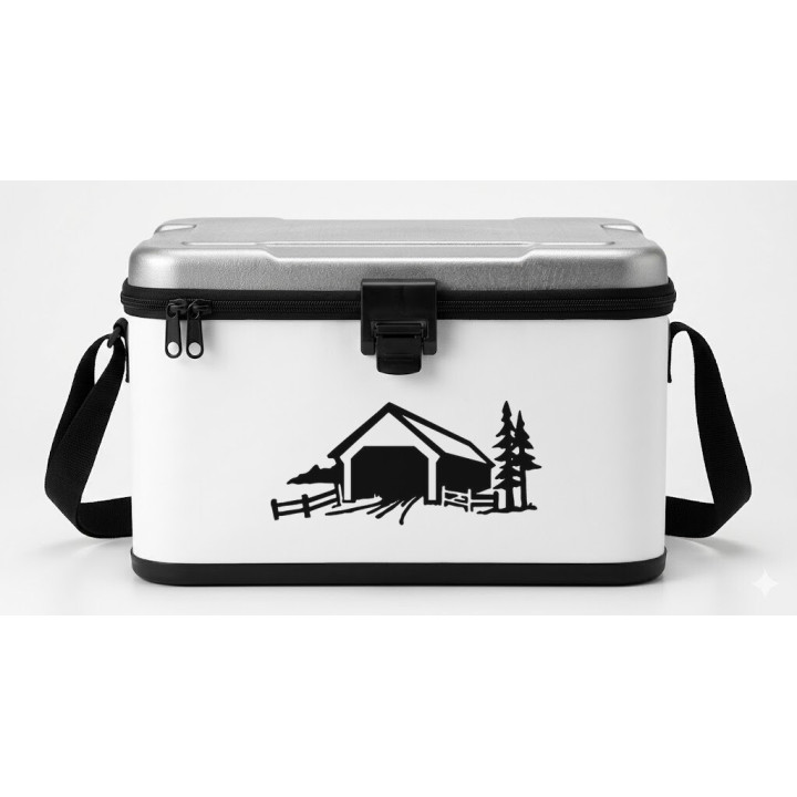 Covered Bridge Country Scene Stickers – Rural Decals (2-Pack)