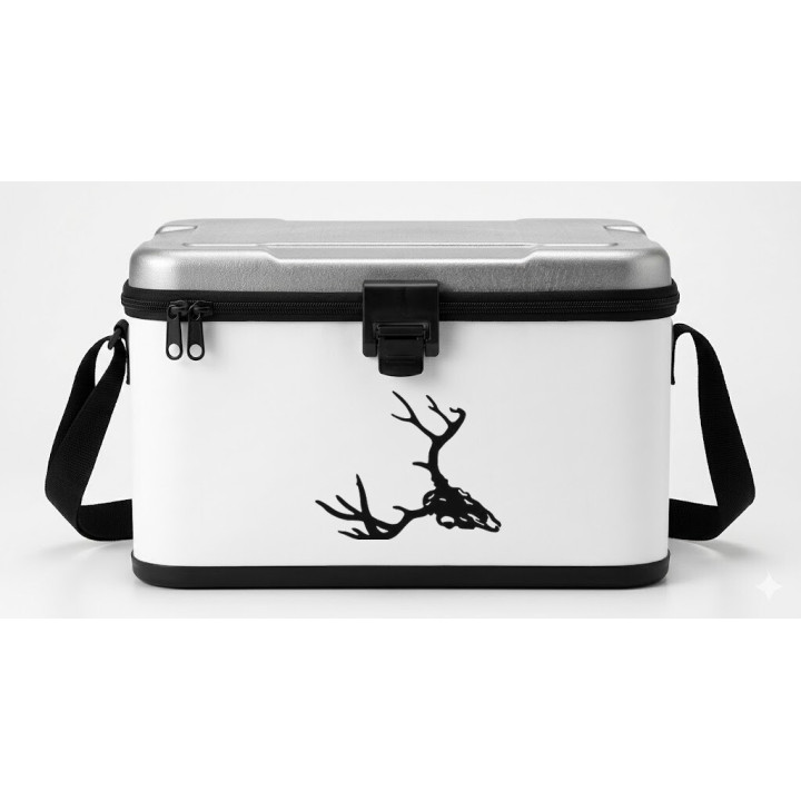 Buy Buck Antlers Skull Style 3 Decal Sticker 1 Online