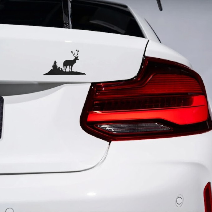 Buy Deer With Trees Decal Sticker Online