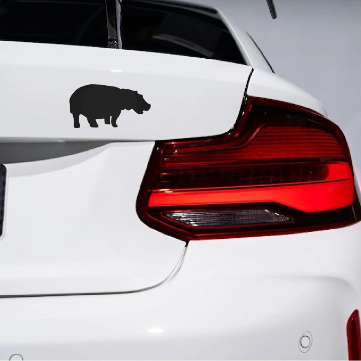 Buy Happy Hippopotamus Decal Sticker Online