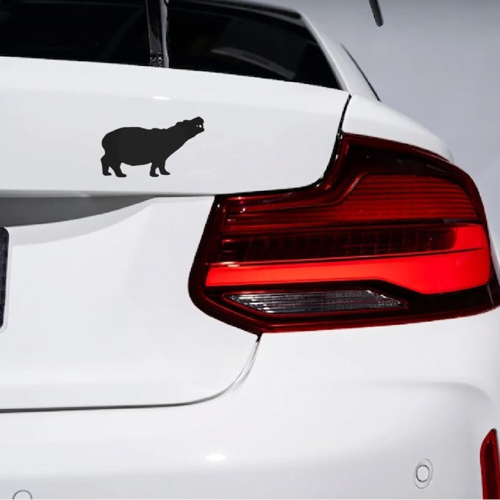 Buy Hippopotamus Smiling Decal Sticker Online