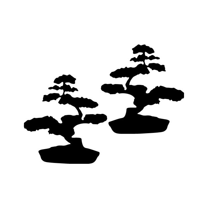 Bonsai Tree Stickers – Zen Japanese Garden Decals (2-Pack)