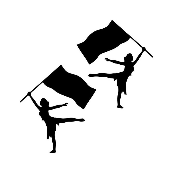 Color Guard Stickers – Flag Spinner Marching Band (2-Pack)