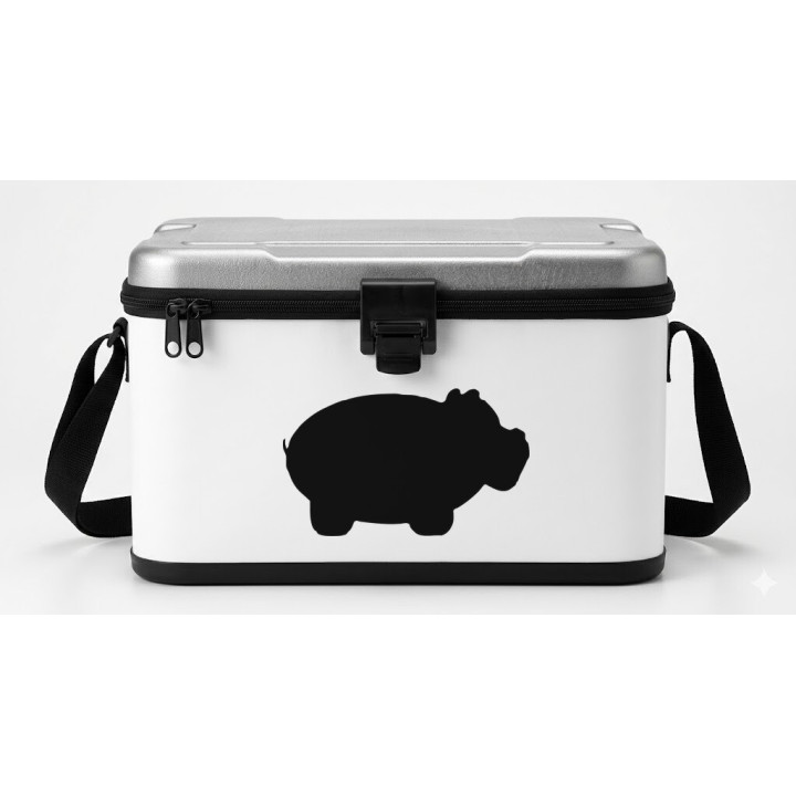 Hippo Stickers – Hippopotamus Silhouette Decals (2-Pack)